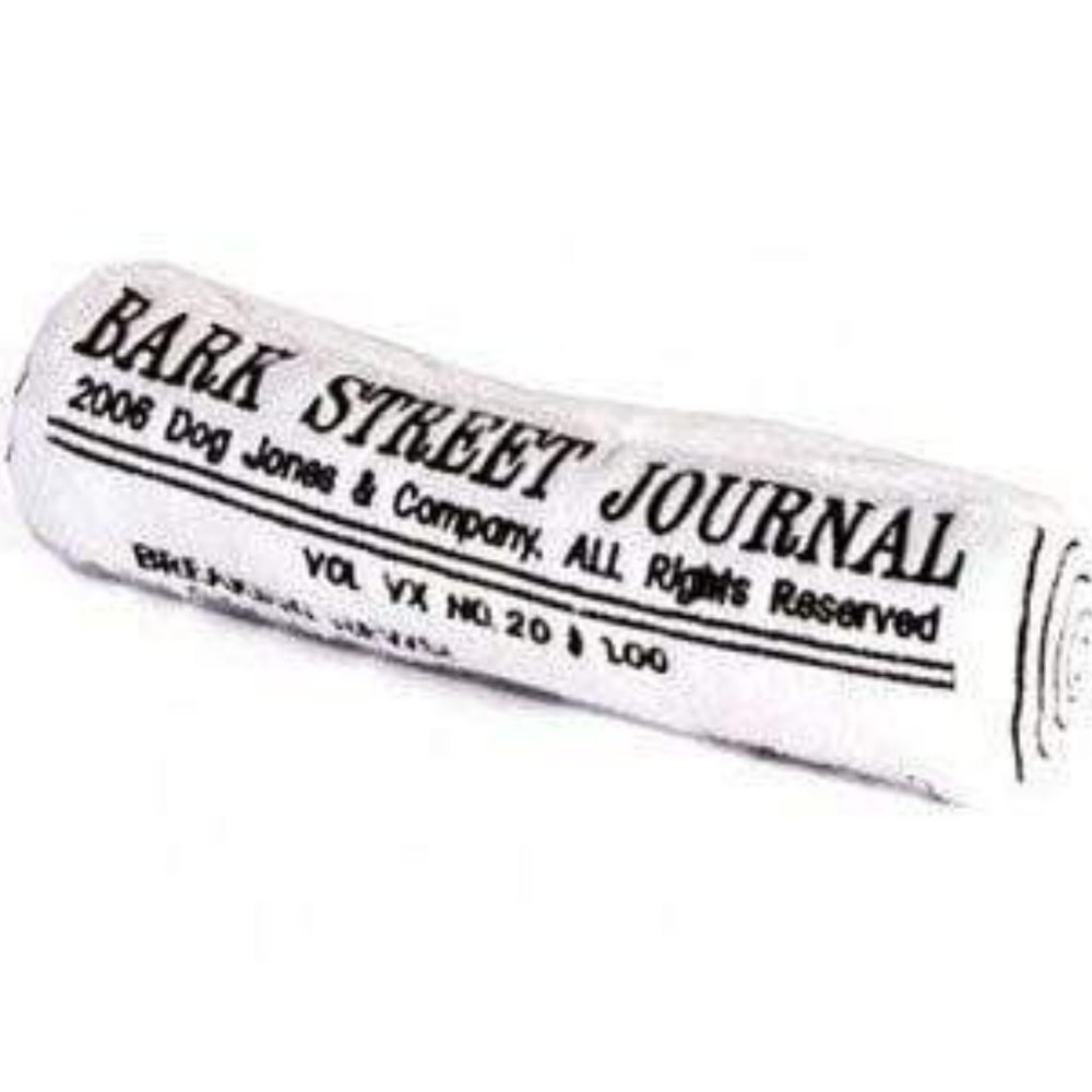 NWT Bark Street Journal Plush Dog Toy